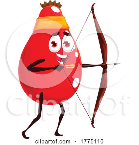 Archer Rose Hip Food Mascot Character by Vector Tradition SM