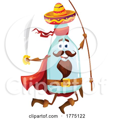 Alcohol Bottle Food Mascot Character by Vector Tradition SM