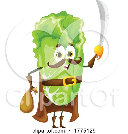 Bandit Lettuce Character by Vector Tradition SM
