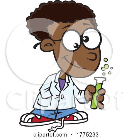 Cartoon Boy Scientist by toonaday