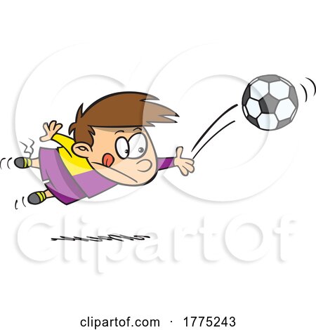 Cartoon Boy Soccer Goalie by toonaday