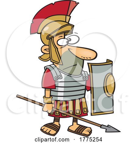 Cartoon Roman Soldier by toonaday