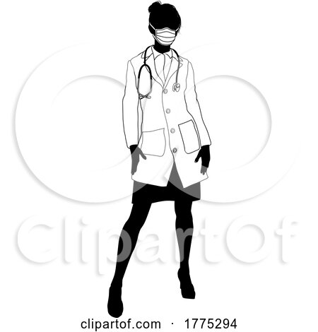 Doctor Woman Medical Silhouette Healthcare Person by AtStockIllustration