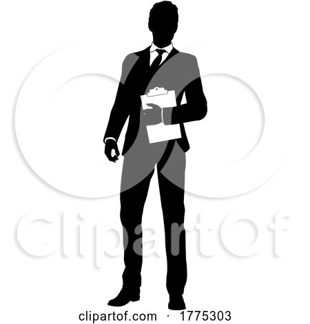 Silhouetted Businessman by AtStockIllustration