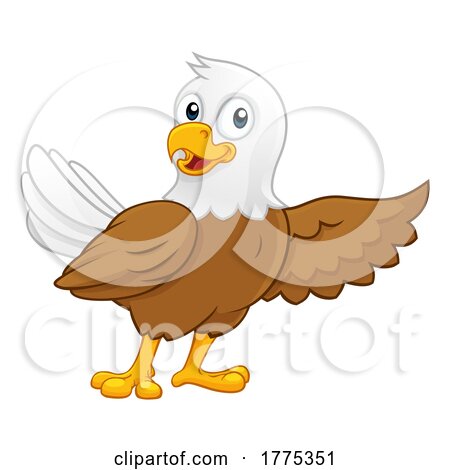 Bald Eagle Bird Cute Cartoon Wildlife Mascot by AtStockIllustration