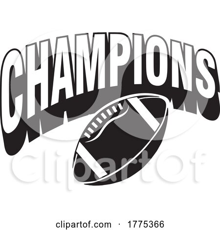 CHAMPIONS Text over a Football by Johnny Sajem