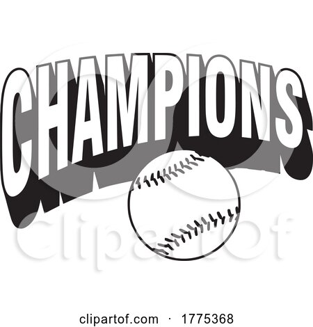 CHAMPIONS Text over a Baseball by Johnny Sajem