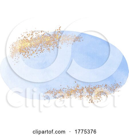 Watercolor Glitter Design on a White Background by KJ Pargeter