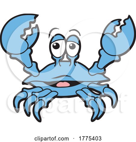 Cartoon Blue Crab by Johnny Sajem