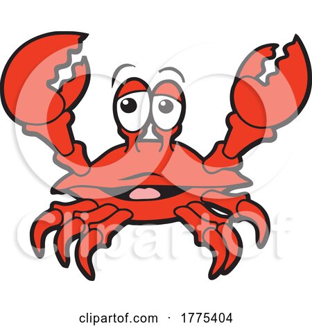 Cartoon Red Crab by Johnny Sajem