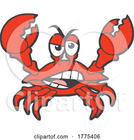 Cartoon Crabby Red Crab by Johnny Sajem