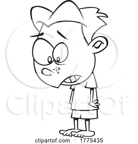 Cartoon Boy with Two Left Feet by toonaday