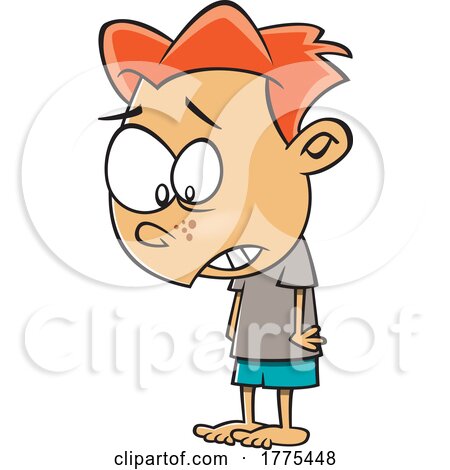 Cartoon Boy with Two Left Feet by toonaday