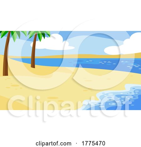 Cartoon Tropical Beach by Hit Toon