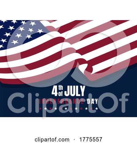 4th July Background with American Flag Design by KJ Pargeter