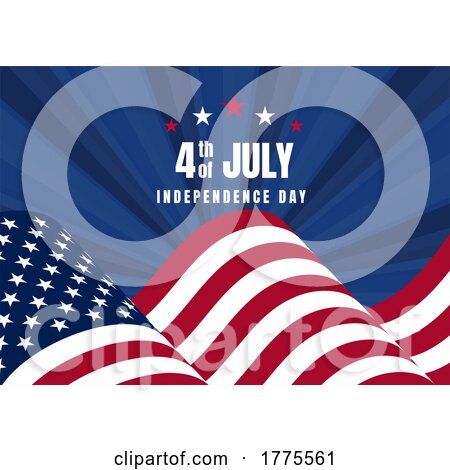 Independence Day Background with American Flag Design by KJ Pargeter