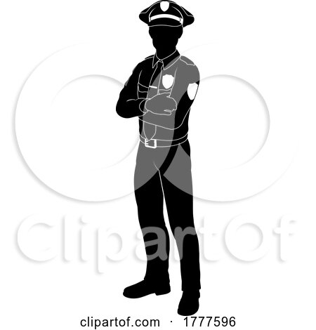Policeman Person Silhouette Police Officer Man by AtStockIllustration