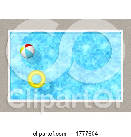 Swimming Pool Design with Rubber Ring and Beach Ball by KJ Pargeter