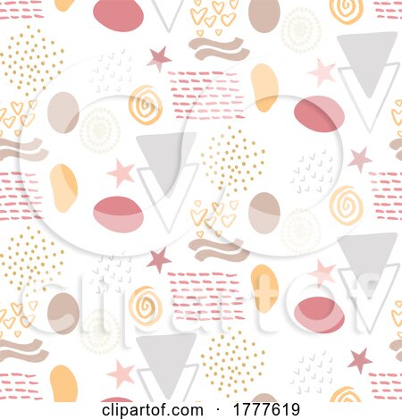 Abstract Pattern Background with Hand Drawn Shapes Pattern by KJ Pargeter