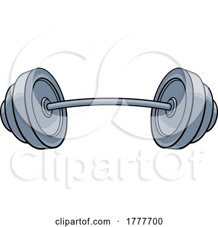 Cartoon Weights Barbell Illustration by AtStockIllustration