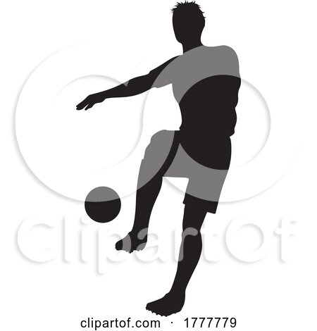 Silhouettes of Soccer or Football Players by KJ Pargeter