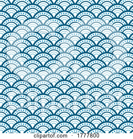 Japanese Wave Flat Design Background by KJ Pargeter