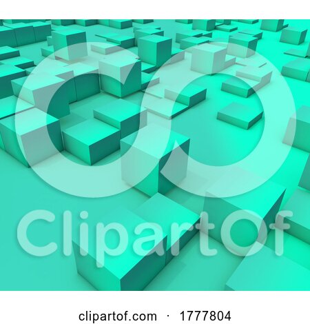 3D Abstract Background with Cubes Design by KJ Pargeter