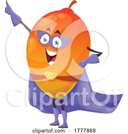 Super Mango Mascot by Vector Tradition SM