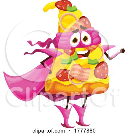 Super Pizza Mascot by Vector Tradition SM