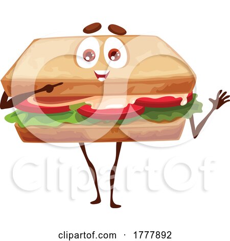 Sandwich Mascot by Vector Tradition SM