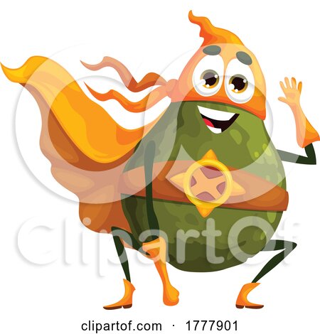 Super Avocado Mascot by Vector Tradition SM