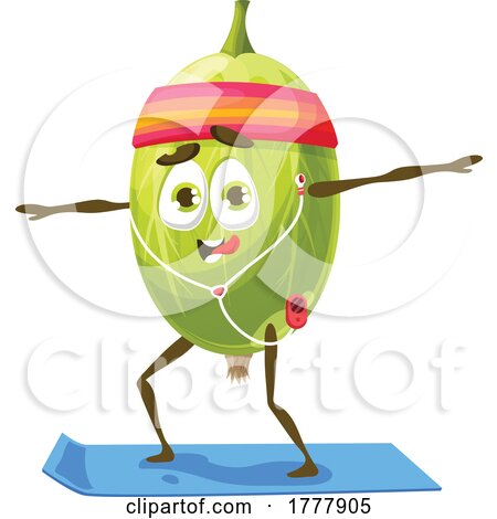 Yoga Gooseberry Mascot by Vector Tradition SM