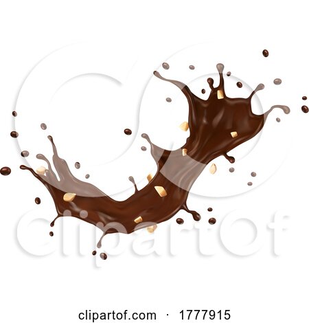 Splash of Chocolate and Nuts by Vector Tradition SM