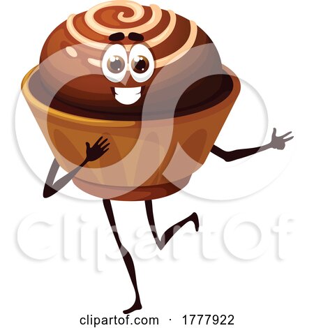 Chocolate Praline Candy Mascot by Vector Tradition SM