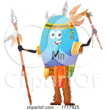Indigenous Manganese or Manganum Micronutrient Mascot by Vector Tradition SM
