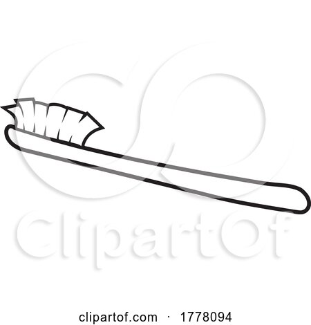 Cartoon Black and White Toothbrush by Johnny Sajem