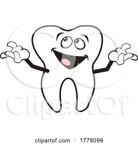Cartoon Happy Tooth Mascot by Johnny Sajem