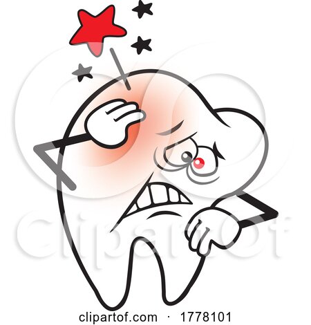 Cartoon Aching Tooth Mascot by Johnny Sajem