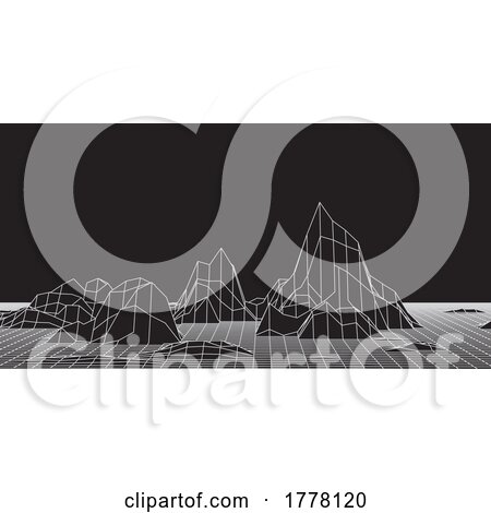 Banner with Low Poly Wireframe Abstract Design by KJ Pargeter