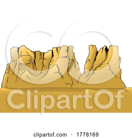 Sandstone Mountain Rock Formation by dero