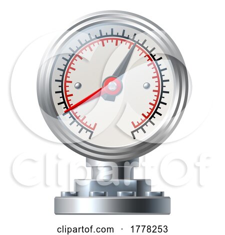 Pipe Pressure Gauge Pipeline Measurement Icon by AtStockIllustration