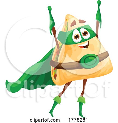 Super Quesadilla Food Mascot by Vector Tradition SM