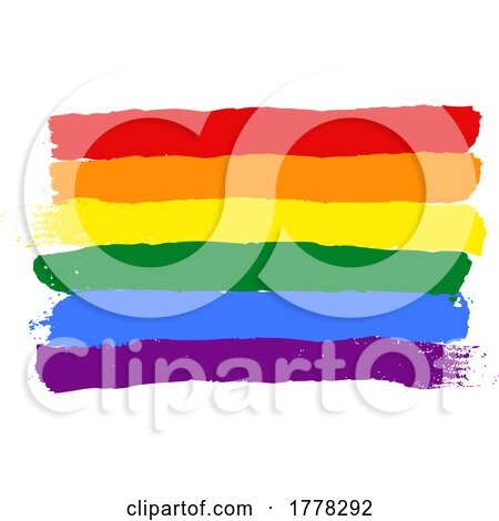Painted Rainbow Flag for Pride by KJ Pargeter