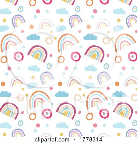 Boho Style Rainbow Pattern Background by KJ Pargeter