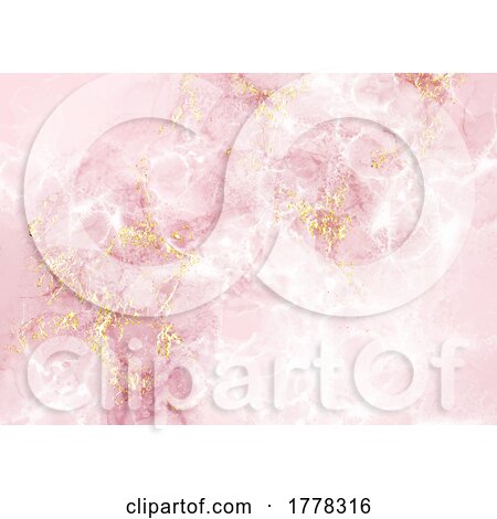 Decorative Hand Painted Background with Decorative Gold Leaf Elements by KJ Pargeter
