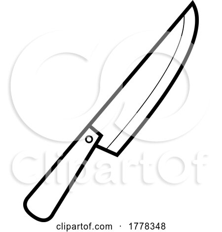 Cartoon Black and White Knife by Hit Toon