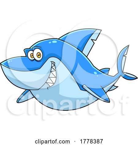 Cartoon Blue Shark by Hit Toon