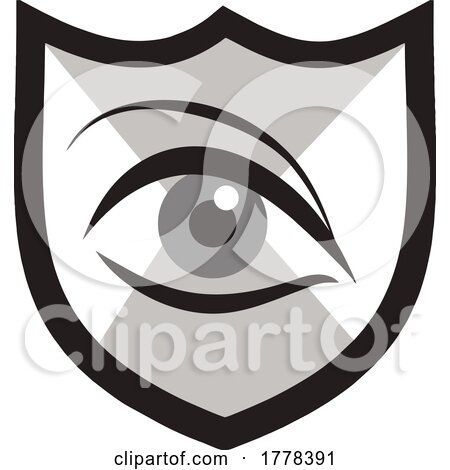 Grayscale Shield with an Eye by Johnny Sajem