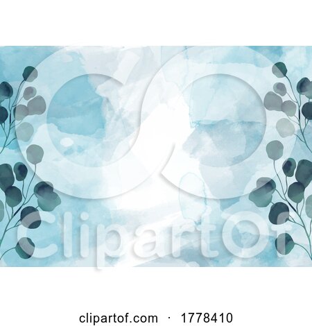Hand Painted Floral Design on a Watercolour Background 2 by KJ Pargeter
