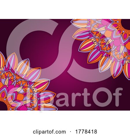 Decorative Background with Colourful Mandala Design by KJ Pargeter